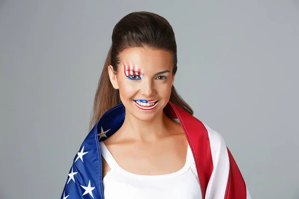 Fille avec USA maquillage — Photo