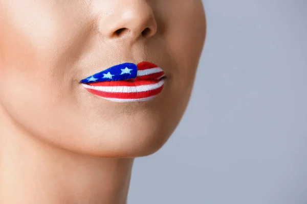 Chica con USA maquillaje —  Fotos de Stock