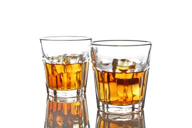 Glasses of luxury whisky  clipart