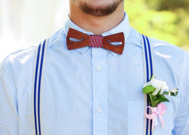 düğün gününde, closeup genç sağdıç