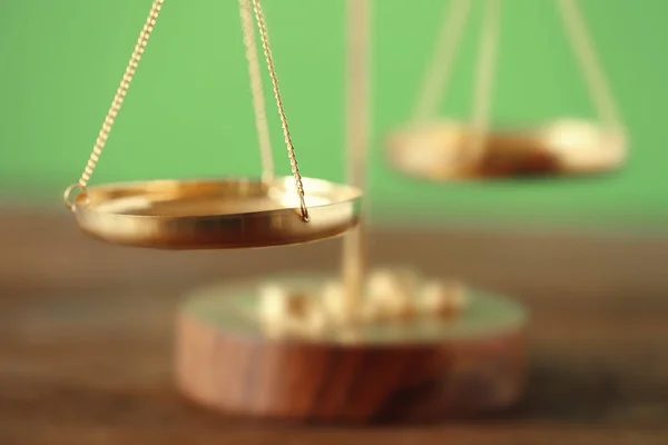 Golden balance scales — Stock Photo, Image