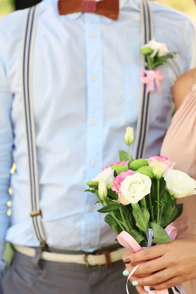 Damigella Onore Sposo Giorno Del Matrimonio — Foto Stock