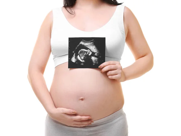 Žena držící ultrazvuk Foto — Stock fotografie