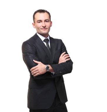 Elleri çapraz iş adamı