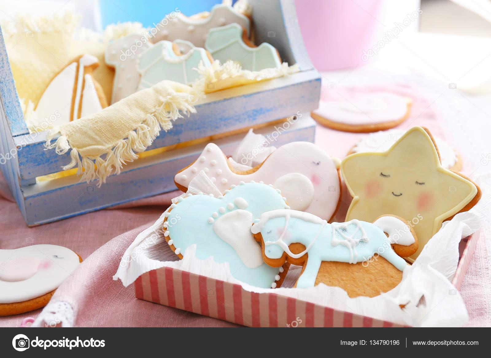 Delicious Baby Shower Cookies Stock Photo Image By C Belchonock 134790196