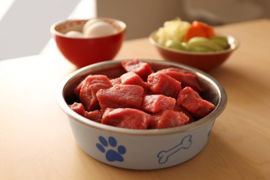Dog food in bowl clipart