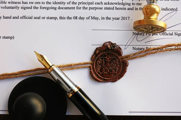 Old notarial wax seal