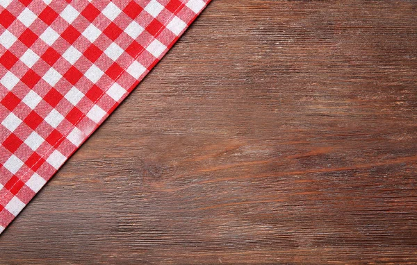 Red napkin on table — Stock Photo, Image