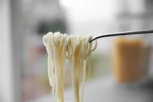 Tasty Pasta on fork — Stock Photo, Image