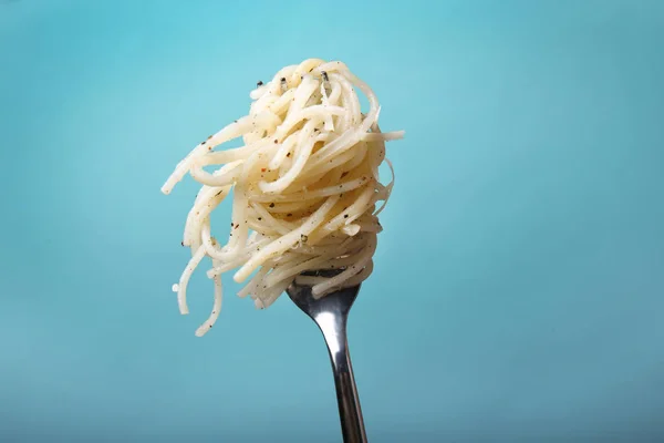 Smakelijke Pasta op vork — Stockfoto