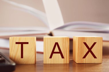 Metin için yer ile ahşap bloklar 