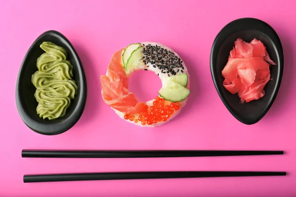 Delicious Sushi doughnut — Stock Photo, Image