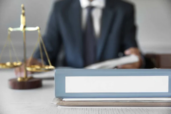 Folder on lawyer table — Stock Photo, Image