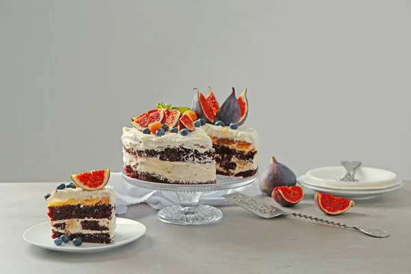 Délicieux gâteau crémeux — Photo