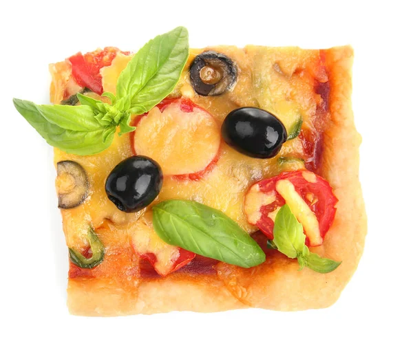 Leckere Pizzascheibe — Stockfoto