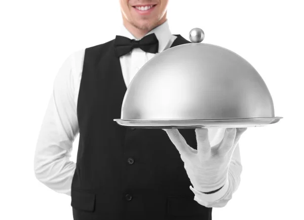 Handsome young waiter — Stock Photo, Image