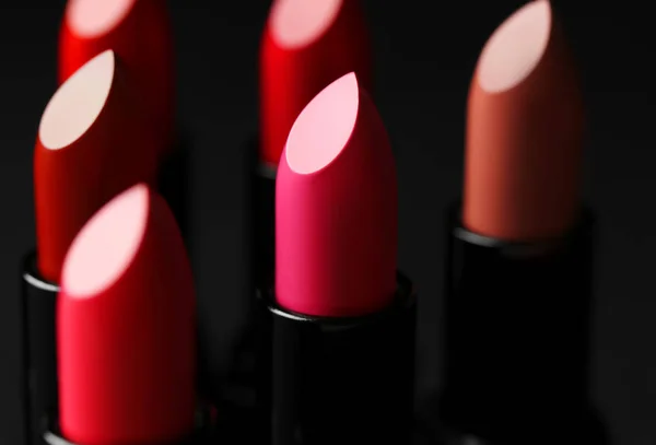 Many lipsticks in different shades — Stock Photo, Image