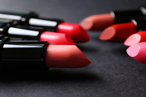 Many colorful lipsticks — Stock Photo, Image