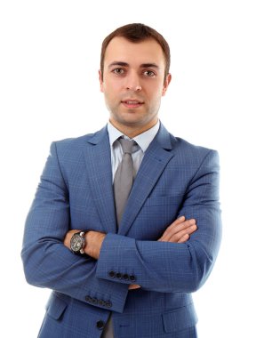 kendinden emin yakışıklı işadamı 