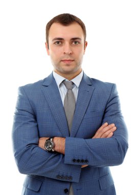 kendinden emin yakışıklı işadamı 