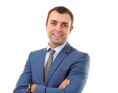 kendinden emin yakışıklı işadamı 