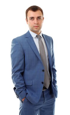 kendinden emin yakışıklı işadamı 