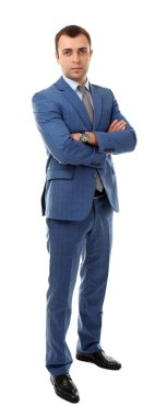 kendinden emin yakışıklı işadamı 