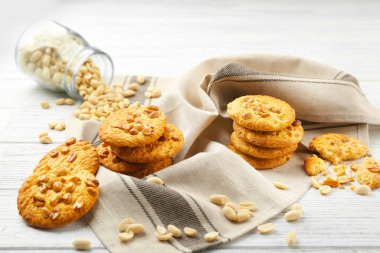 Lezzetli fıstık kurabiye ile kompozisyon