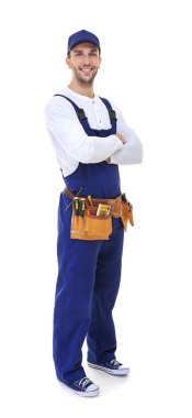 Tesisatçı alet kemeri ile 