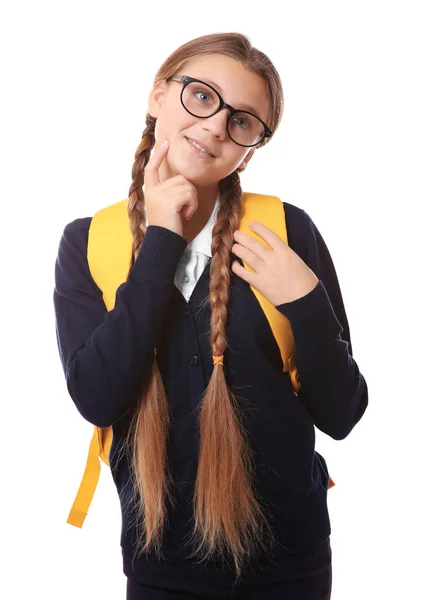 Teenage girl with backpack — Stock Photo, Image
