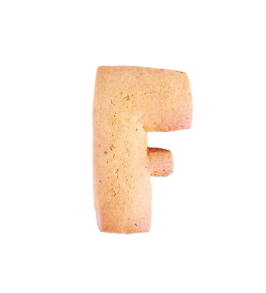 Cookie letter F — Stock Photo, Image