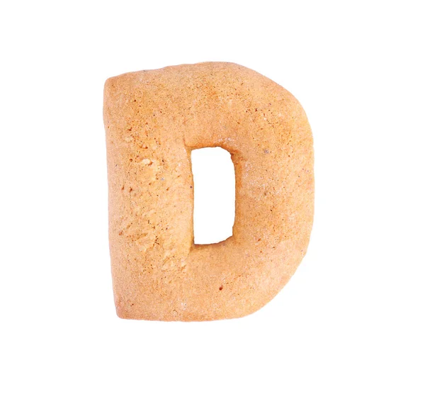 Cookie letter D — Stock Photo, Image