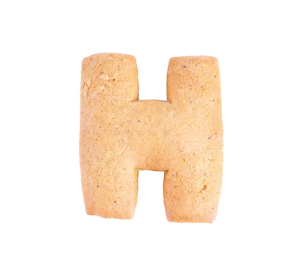 Cookie písmeno H — Stock fotografie