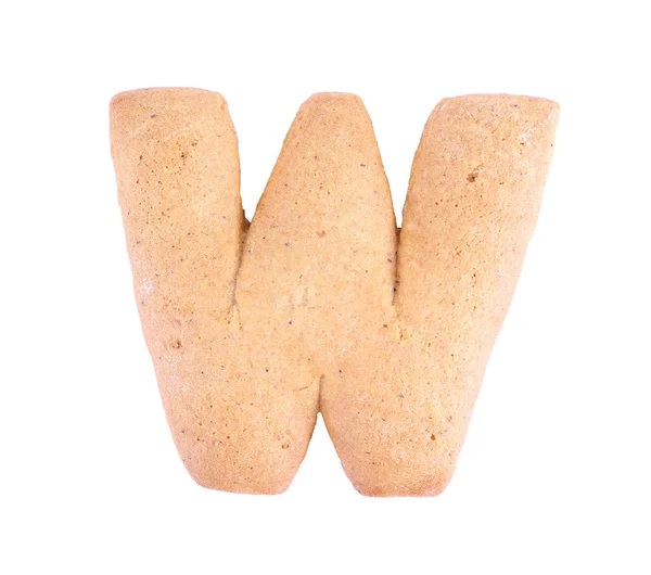 Cookie letter W — Stockfoto