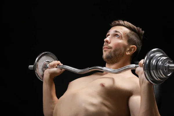 Sporty man doing exercises — Stock Photo, Image