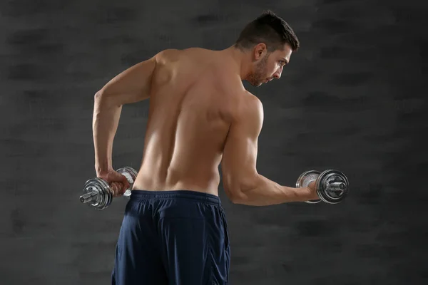 Sporty man doing exercises — Stock Photo, Image