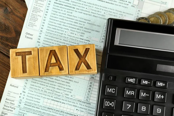 Blocchi con parola TAX — Foto Stock