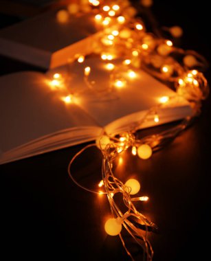 kitap ve güzel garland