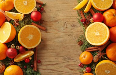 Turuncu ve baharat kompozisyonu