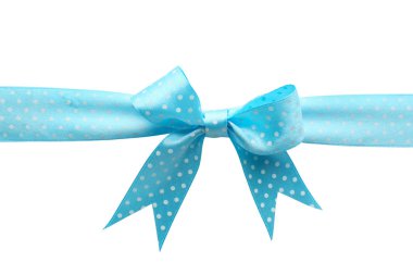 Güzel mavi şerit yay ile