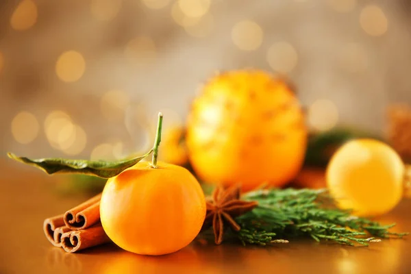Složení mandarinku, koření — Stock fotografie