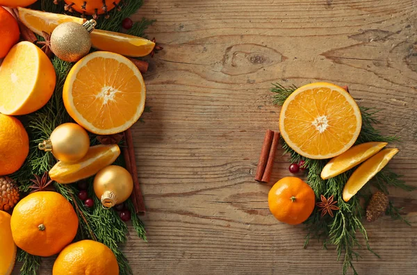 Citruses와 향신료의 구성 — 스톡 사진