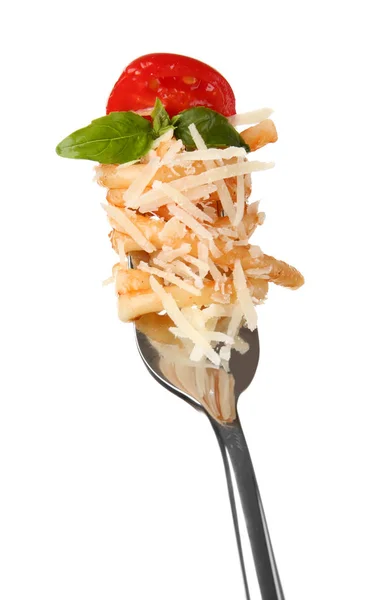 Fork with tasty pasta — Stock Photo, Image