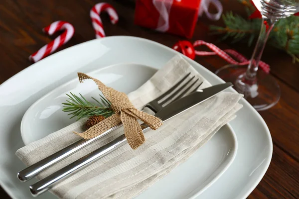 Hermosa mesa de Navidad — Foto de Stock