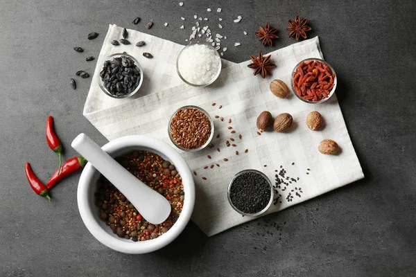 Composition with different spices — Stock Photo, Image