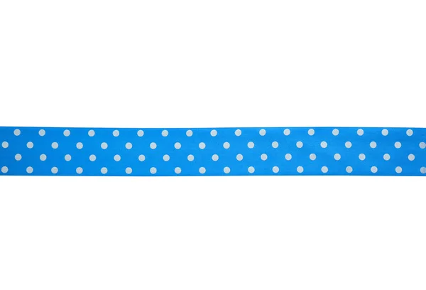 Blue spotted ribbon — Stock Photo, Image
