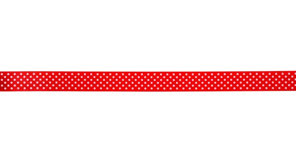 Red spotted ribbon — Stock Photo, Image
