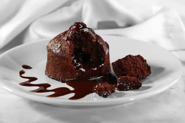 Delicioso fondant de chocolate — Fotografia de Stock