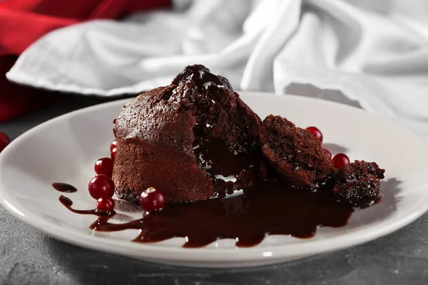 Delicious Chocolate fondant — Stock Photo, Image