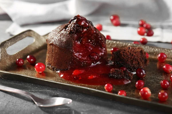 Heerlijke chocolade fondant — Stockfoto